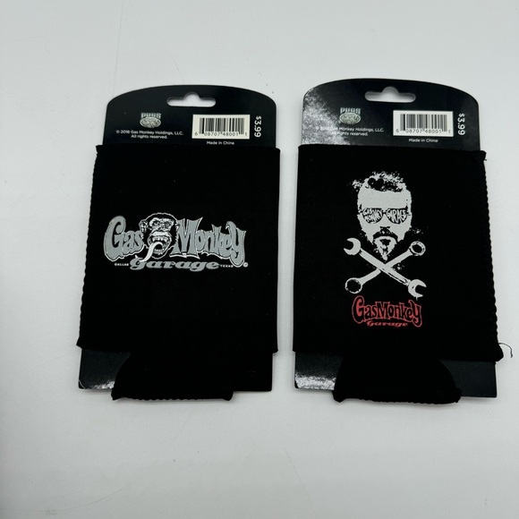 Gas Monkey Koozies Set of Two Black For Beers or Soda Cans - Picture 8 of 8